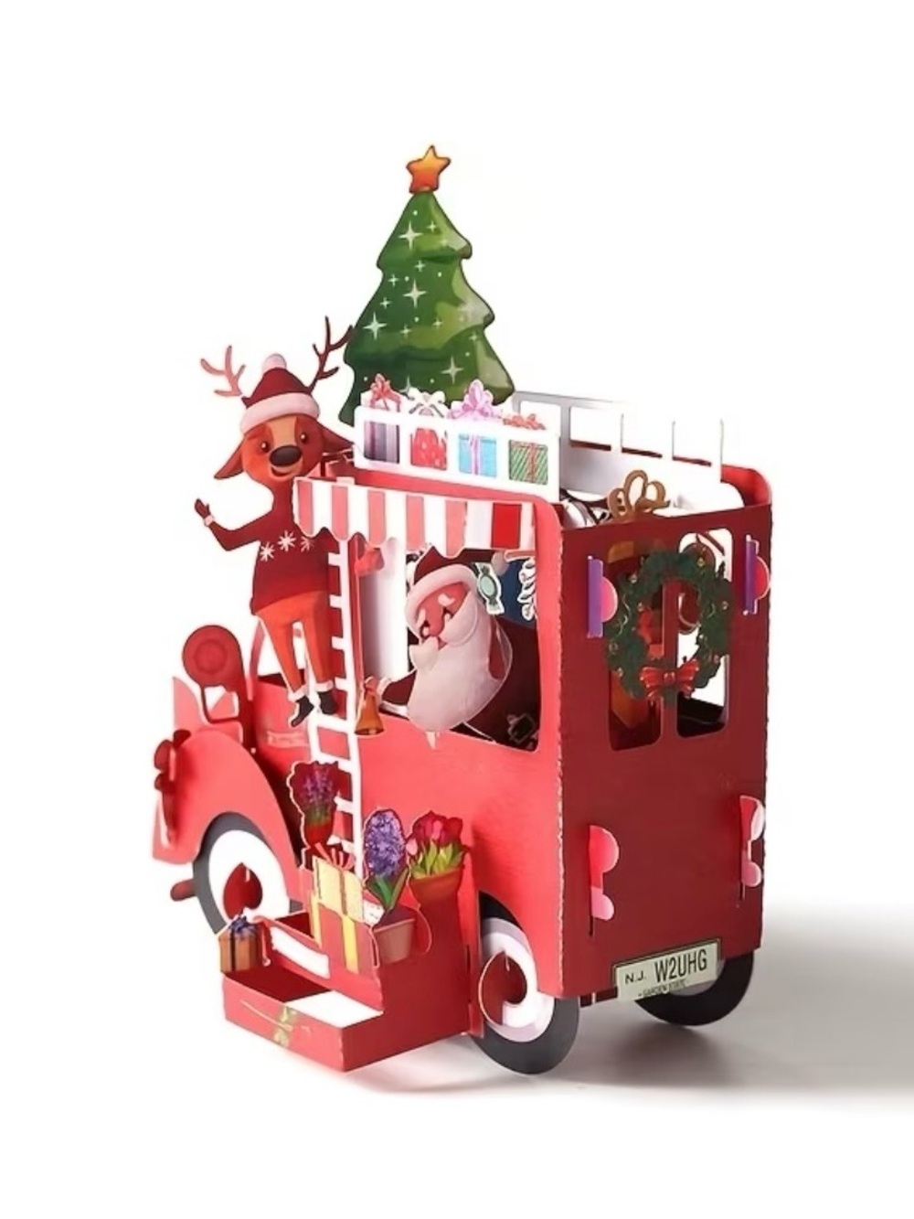 Christmas Santa and Snowman Pop Up Card - Picture 5 of 8